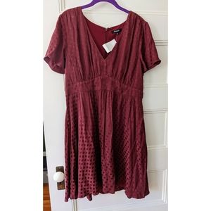 Madewell V-Neck Fit & Flare Dot Jacquard Dress 12